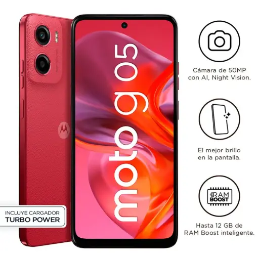 [MHT000029] MOTOROLA MOTO G05 4GB RAM 128GB ROM - ROJO